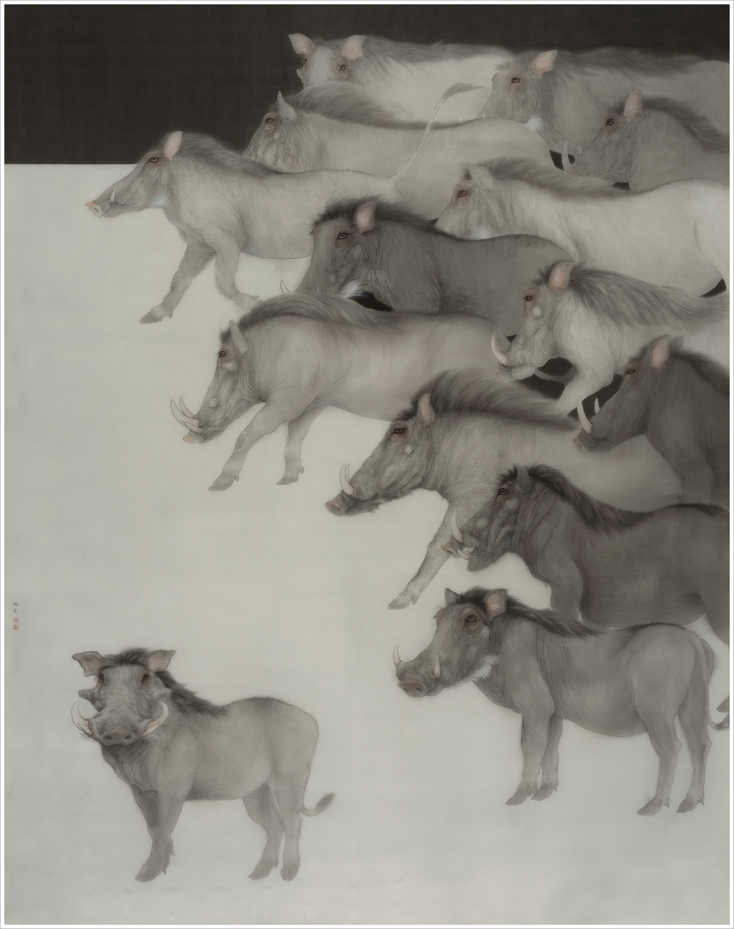 2025年 薛梅芳作品《野原鬃影》177×220厘米 绢本设色 入选第十二届中国工笔画作品展.jpg 2025年 薛梅芳作品《野原鬃影》177×220厘米 绢本设色 入选第十二届中国工笔画作品展.jpg